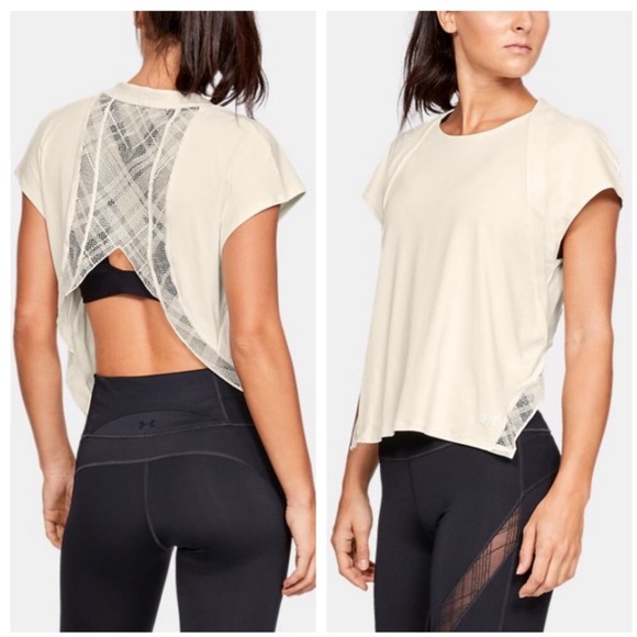 Under Armour Tops - Under Armor Misty Embroidered Short Sleeve Large